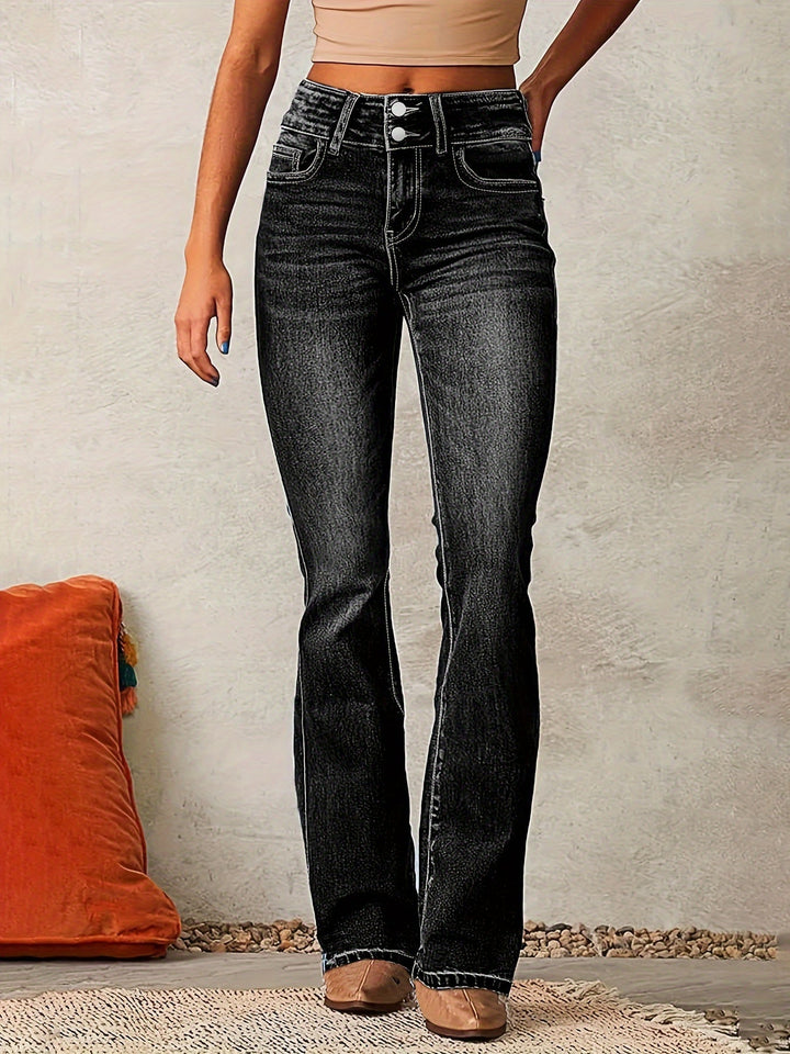 Aya™ | Jeans a vita alta a campana