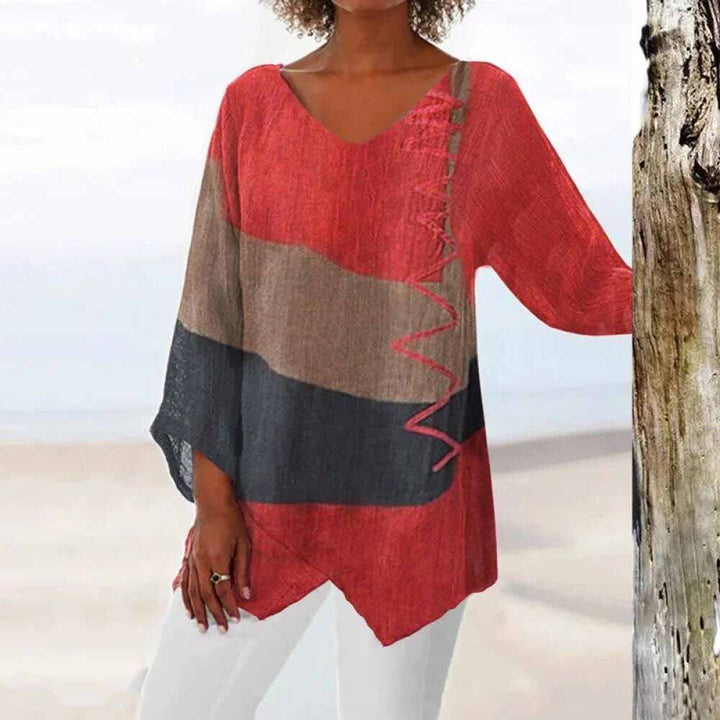 Elise™ - Elegante camicia tricolore