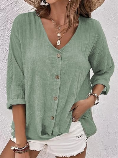 Élisa™ - Blusa leggera con scollatura a V