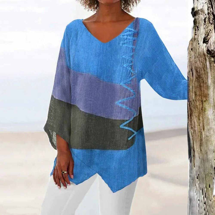 Elise™ - Elegante camicia tricolore