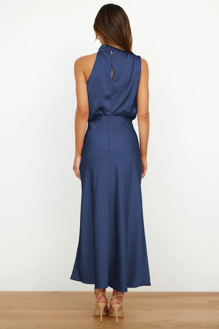 Lydia | Abito lungo con scollatura a halterneck