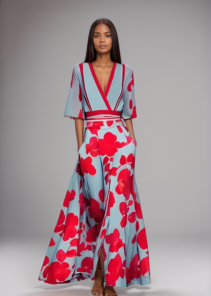 Elise™ | Eleganza Floreale Maxi-Abito