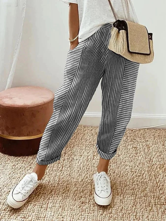 LORA™ | PANTALONI A RIGHE