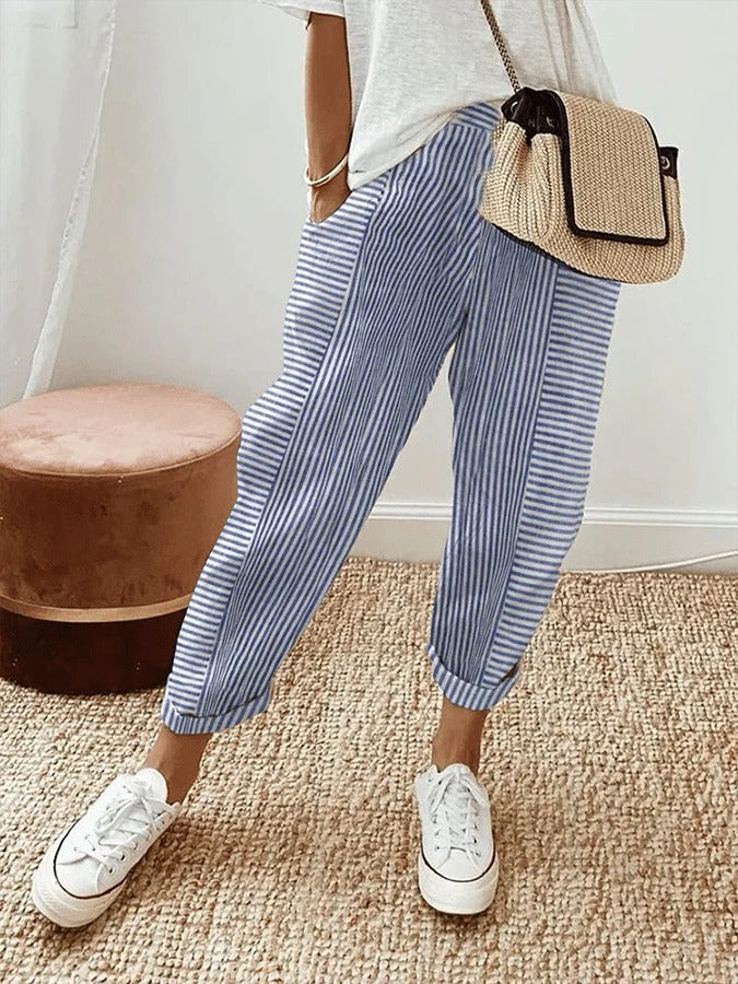 LORA™ | PANTALONI A RIGHE