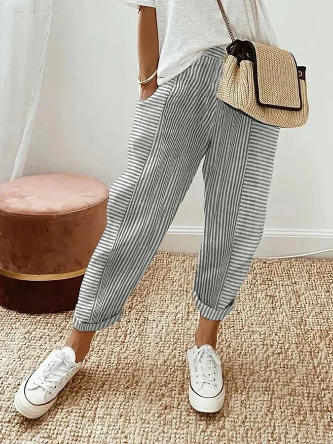 LORA™ | PANTALONI A RIGHE